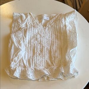 White Eyelet Ruffle girl’s Top